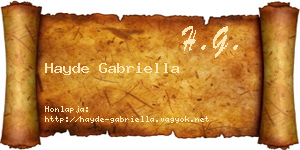 Hayde Gabriella névjegykártya