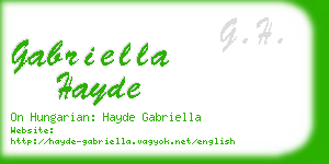 gabriella hayde business card
